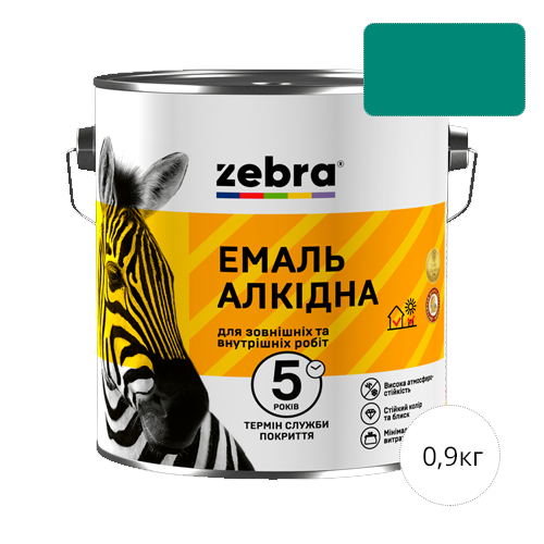 Zebra 0,9 Бирюзовая