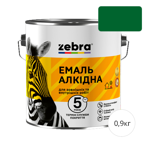 Zebra 0,9 Зеленый изумруд