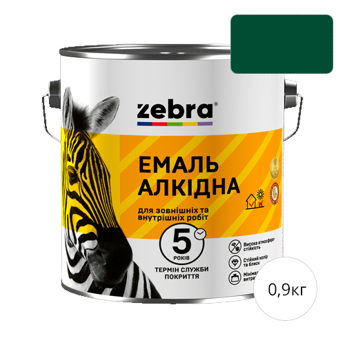 Zebra 0,9 Темно-зеленая