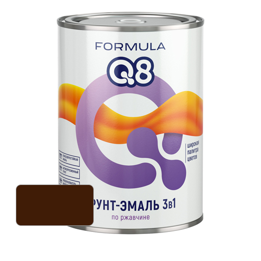 Грунт-эмаль по ржавчине FORMULA Q8 Шоколадная 2.7