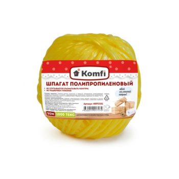 Шпагат полипропиленовый 50м желтый Komfi